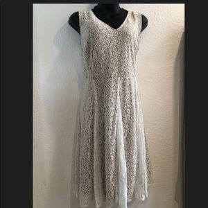 Lane Bryant cream lace dress, formal size 18